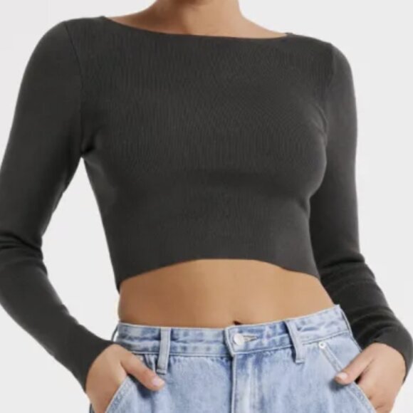 MESHKI HAISLEY Long Sleeve Knit Top – Size M - Picture 5 of 5